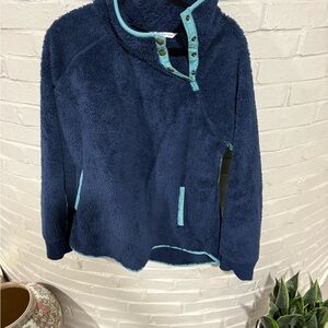 Southern Tide Deep Blue Fleece Pullover